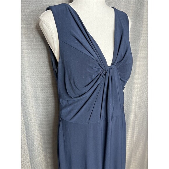 Vera Wang Dress Maxi Bridesmaid Ball Sleeveless Dress Gown Navy Blue Size 12 - Picture 3 of 11